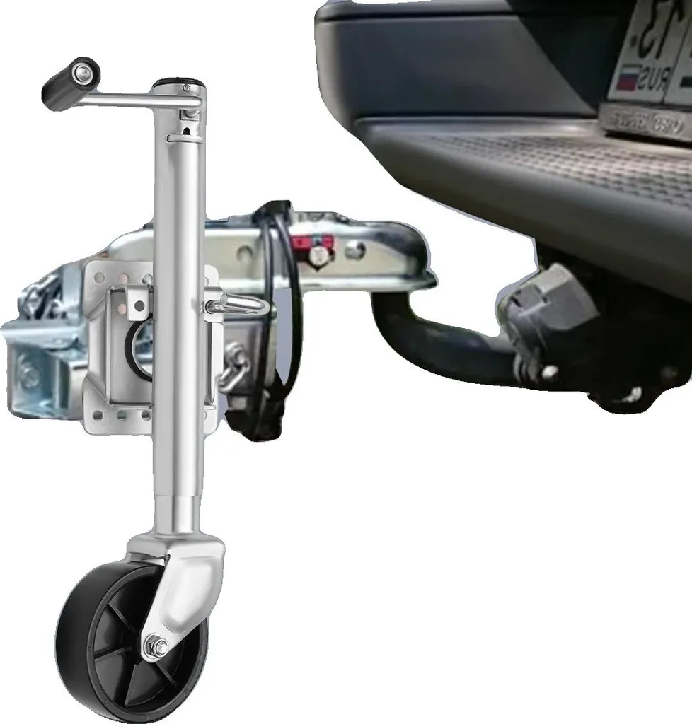 Roue d'appui automatique pour stationnement caravane et remorque 50 mm