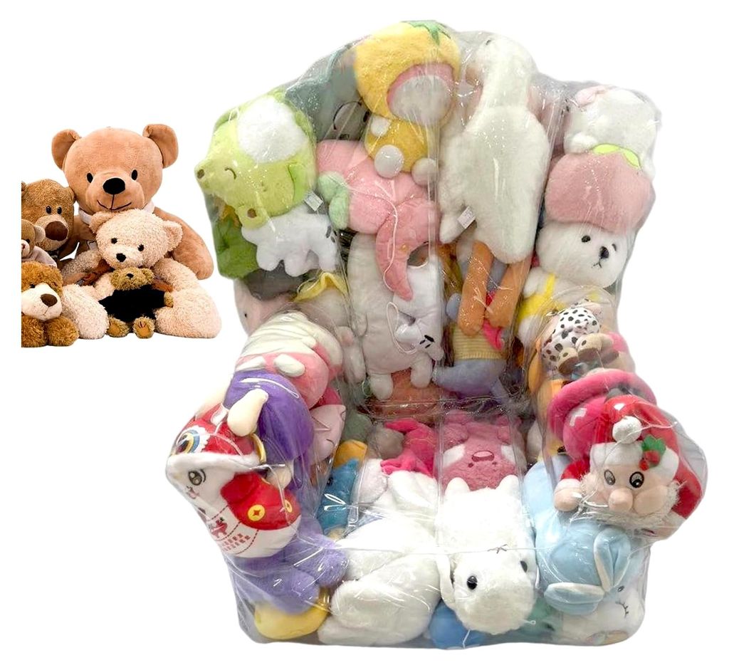 Aufbewahrung für Plüschtiere, Sitzsack, wasserdicht, platzsparend für Schlafzimmer, Kinderzimmer, Spielzimmer, Wohnzimmer, Entspannung