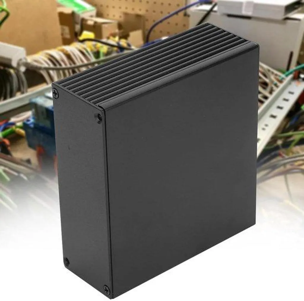 Boîtier de protection électronique en aluminium extrudé 2 cloisons noir