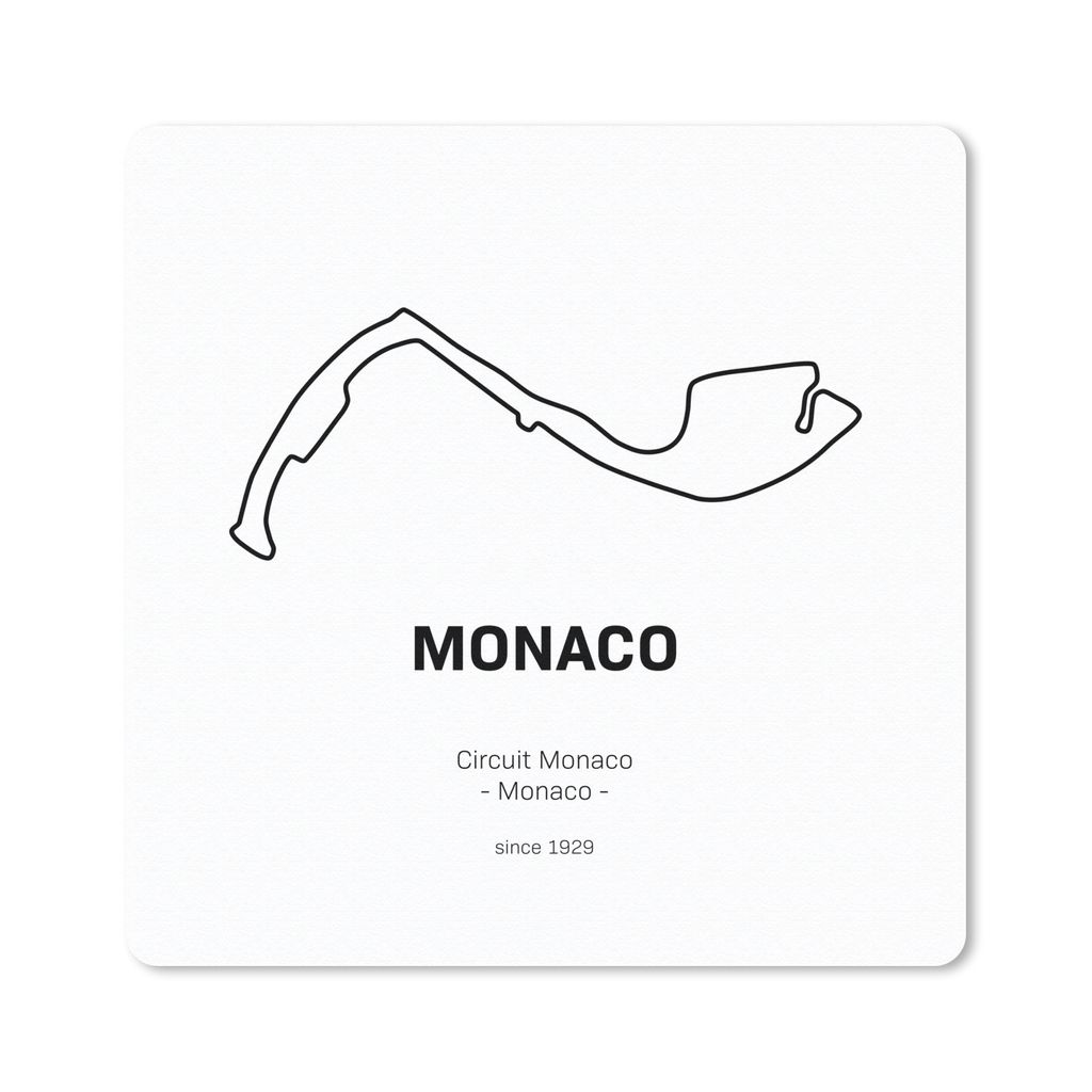 MuchoWow Mauspad Mousepad F1 - Monaco - Rennstrecke 30x30 cm - Mousepads - Maus Mat - Pad - Mausunterlage - Gaming