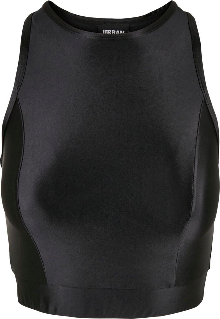 Urban Classics Ladies - Cropped Shiny Tank Top schwarz - XS
