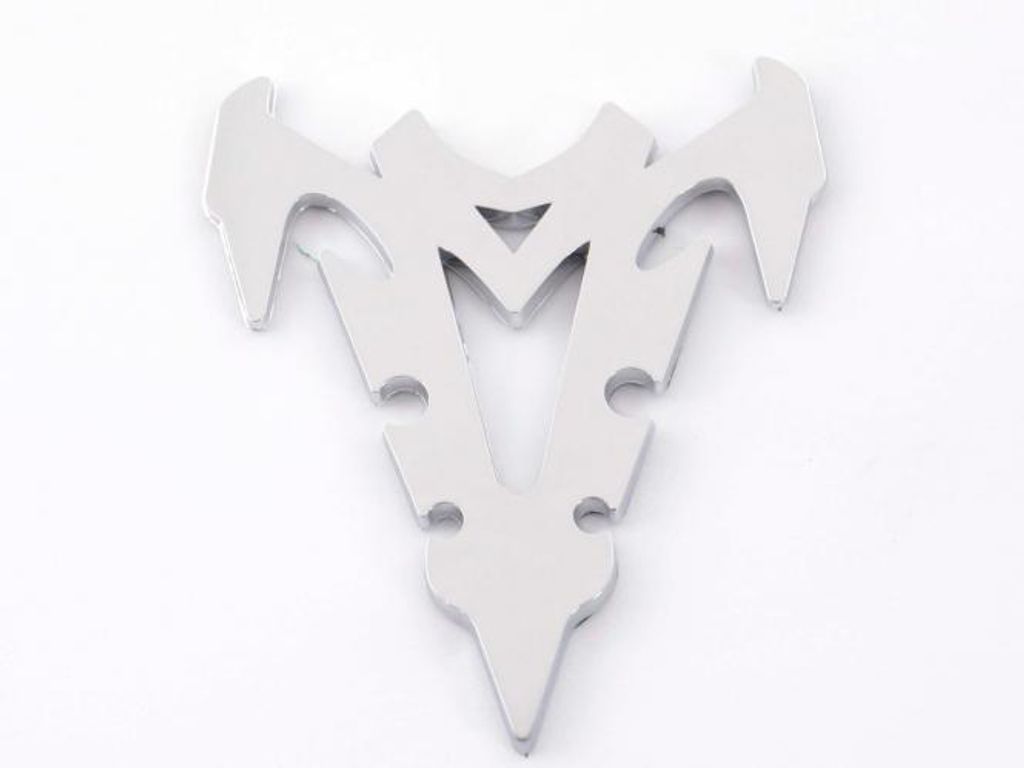Aufkleber Chrom 3D Car Logo Motiv Shogun III 70x82 mm chrom