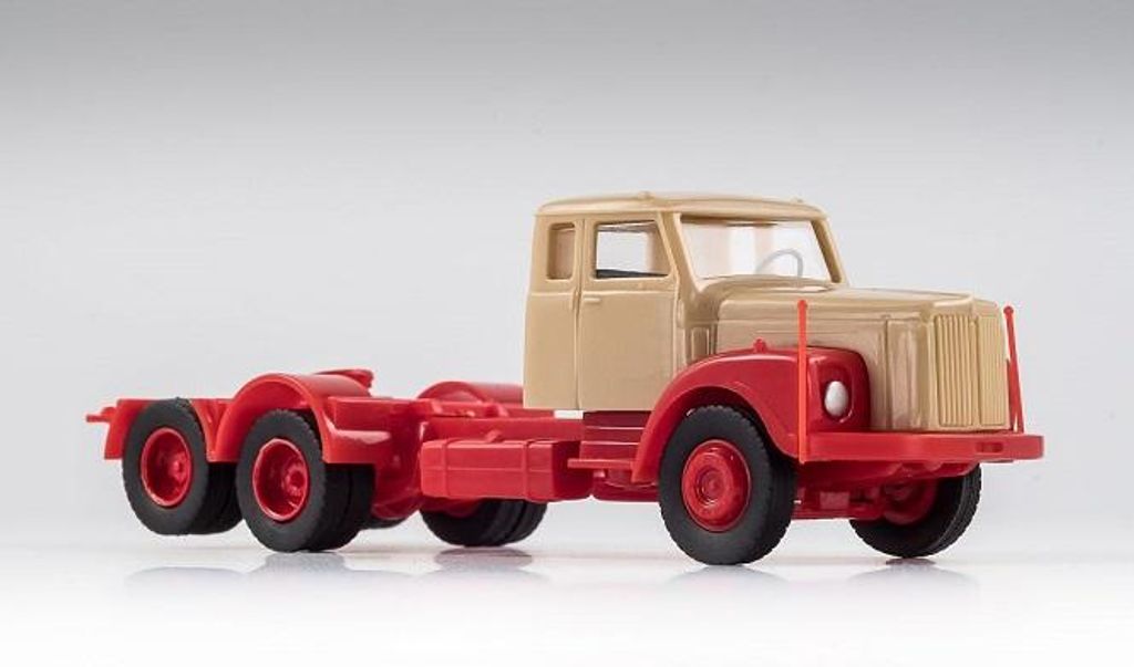 VK-Modelle 77034 - 1/87 Scania 111 Szm. beige-rot - Neu