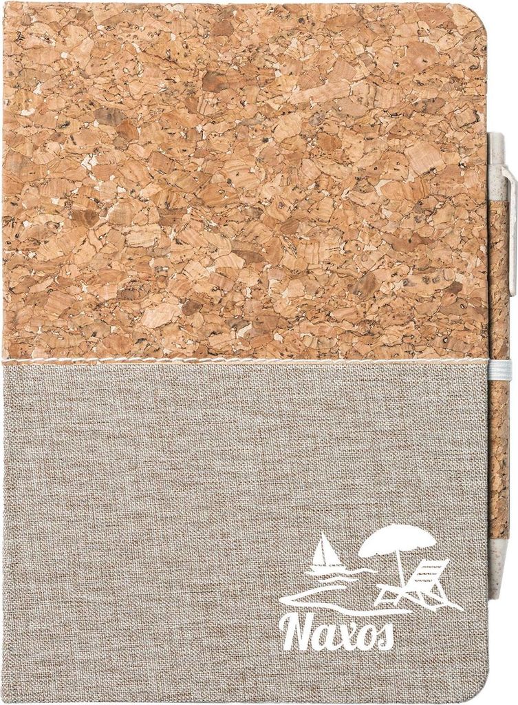 Huuraa Notizbuch A5 Naxos Inselmotiv Griechenland 80 Blatt inkl. Kugelschreiber Tagebuch Geschenkidee