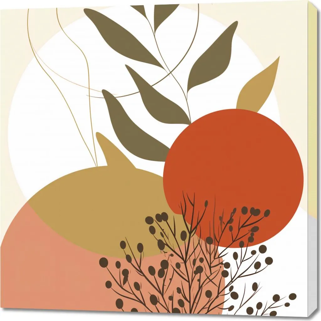 Quadro Paesaggio Autunnale 90x90 - Atmosfera e Calore su Tela Canvas