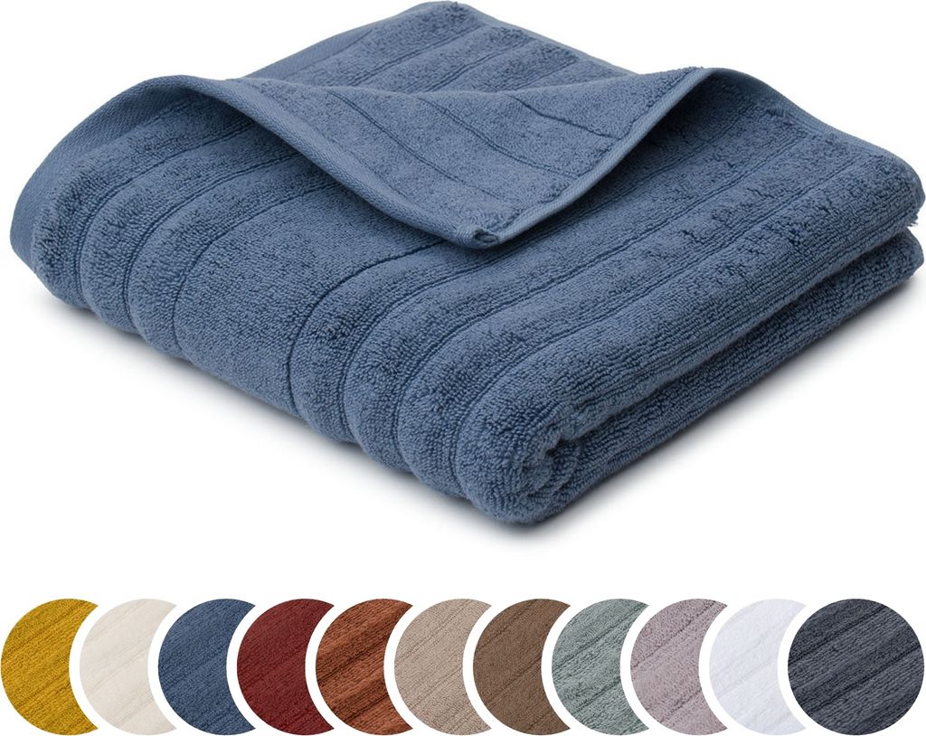 sleepling liebling Handtuch Luxus Bio Baumwolle, Serie Marseille, 770 gr. / m², 50 x 100 cm, , saugstark, schnelltrocknend, blau