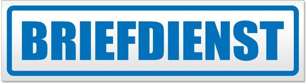 Kiwistar - Autoaufkleber - Blau - 20 x 5,3 cm - Briefdienst - Hinweis Aufkleber Sticker für Auto, Kfz, Fahrrad, PKW, LKW