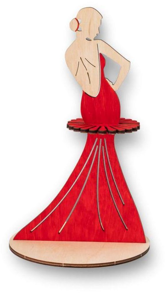 3D-Holzpuzzle „Amelie“ (Rot) von Eco Wood Art
