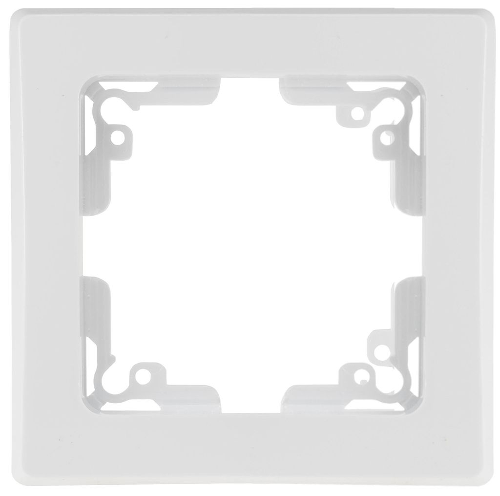 DELPHI 1-fach Abdeckrahmen weiß hochglänzend 80x80mm für Produktbild 