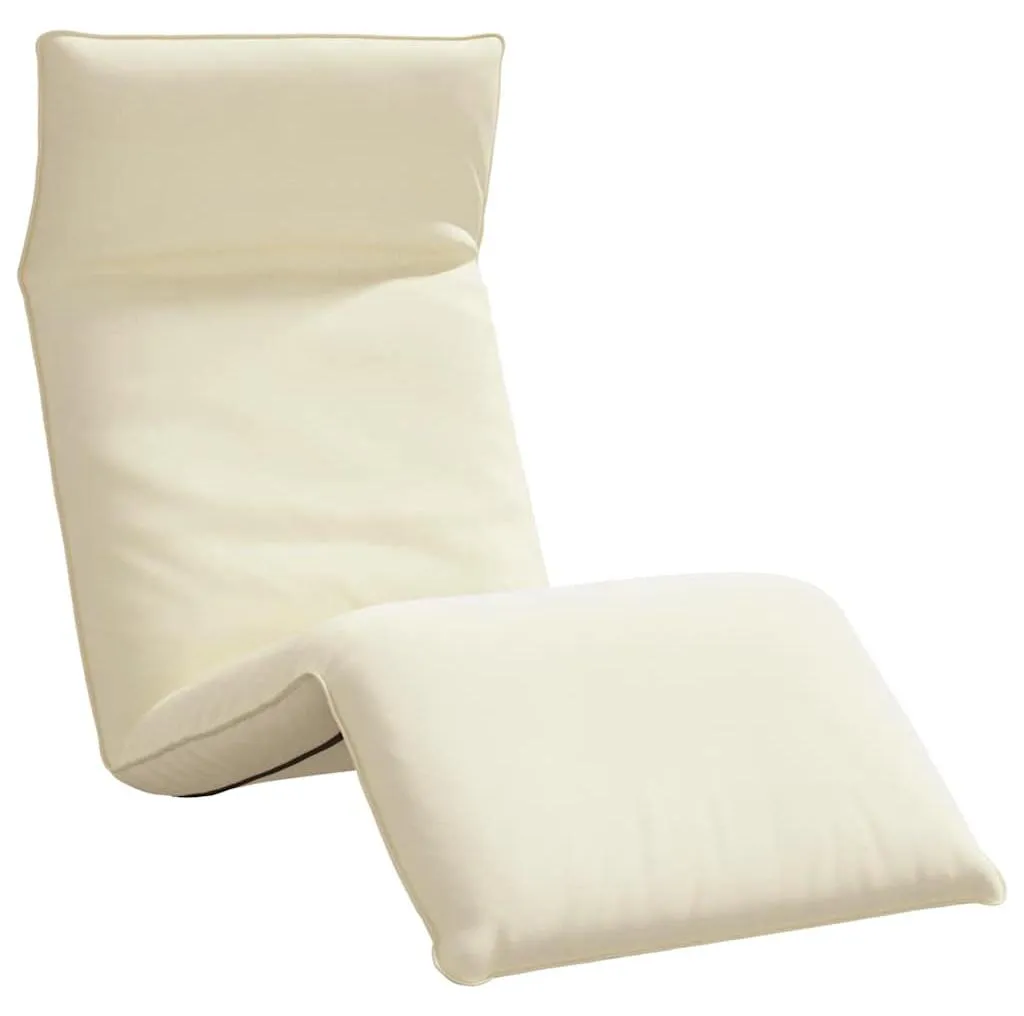 vidaXL Chaise longue pliable Crème 175x54x8,5 cm en Tissu Oxford résistant