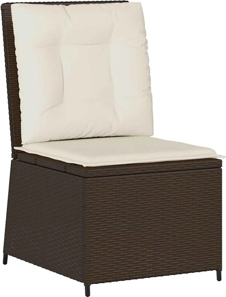 Canapé de jardin pour terrasse et balcon en polyrotin noir vidaXL chic