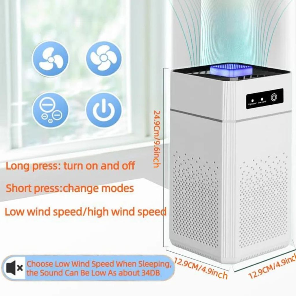 H13 HEPA-Luftreiniger mit Negativionen-Technologie, 18 W, Produktbild 
