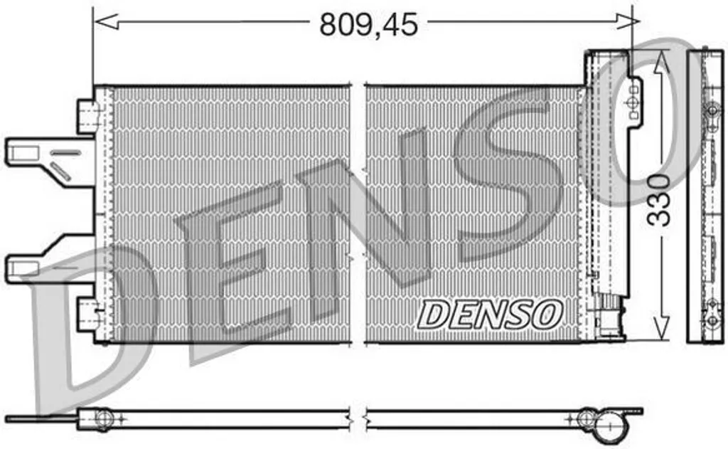 Condenseur Aluminium Denso DCN07050 Sécheur 6455HC (Jumper/Ducato)