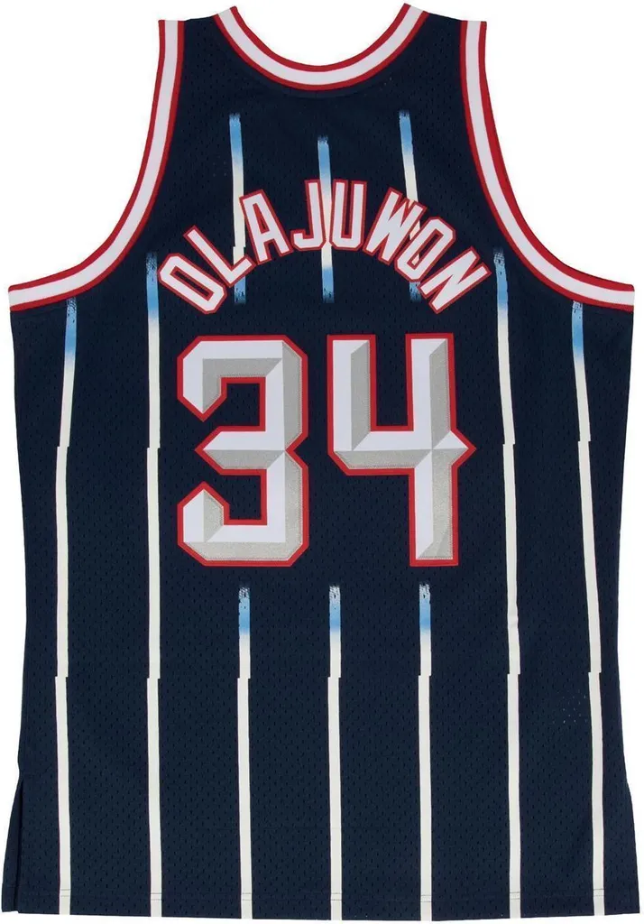 Maillot de Basket Houston Rockets Olajuwon Mitchell & Ness Taille M - 8