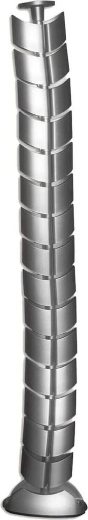 Schwaiger LWKF75 041 Vertikalkabel Tidy mit Sockel 75 cm (29,5 Zoll) Wirbelsäule Schreibtische Kabelrücken Kabelmanagement Silber