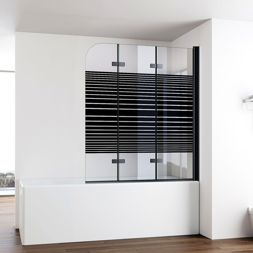 IMPTS Duschwand für Badewanne 140x140cm 3-teilig Faltwand Produktbild 