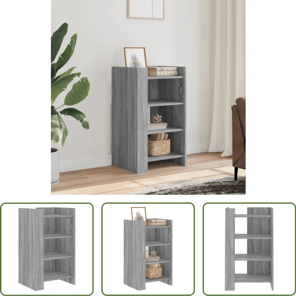 Mobiletto Multiuso Grigio Sonoma 45x35x75 cm - Design Minimalista