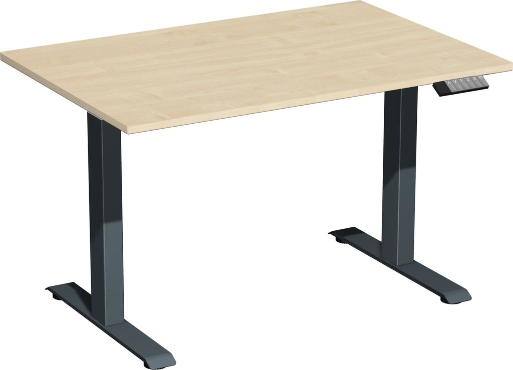 Elektro-Hubtisch Elevate Plus, 800 x 1200 mm, ahorn/anthrazit