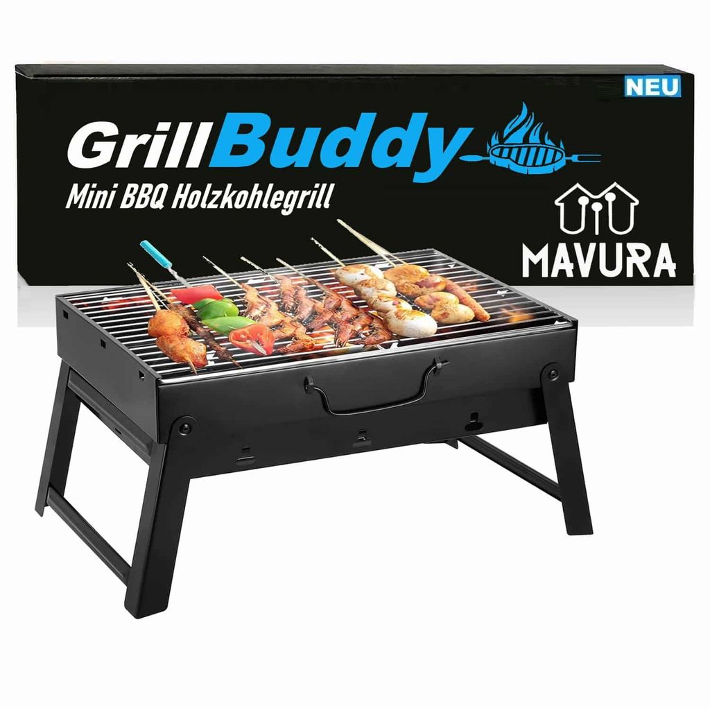 Alvinlite Japanischer Tischgrill – Tragbarer Mini-Holzkohlegrill, 13,5 X 13,5 X 24,6 Cm, Aus Aluminiumlegierung