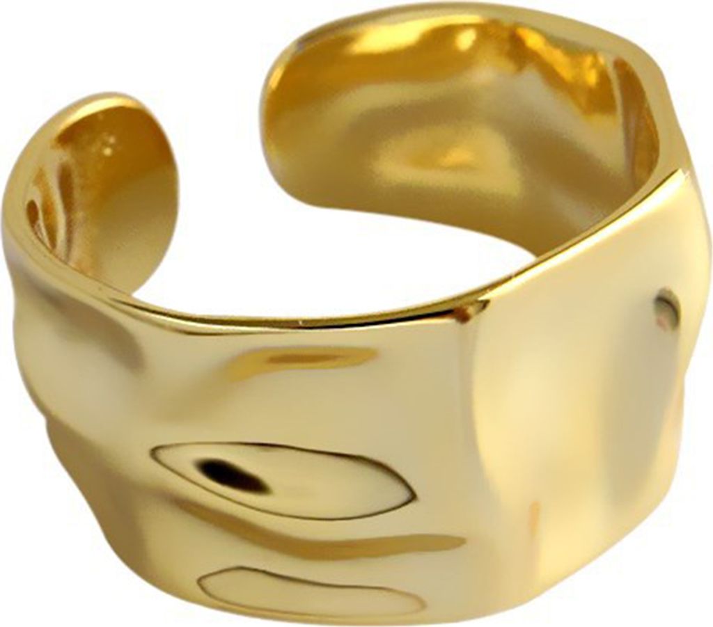 Fingerband, verstellbare Öffnung, Persönlichkeit, Polieren, neutraler Stil, Dekoration, einfarbig, für Damen, unregelmäßig, gewellt, offener R...