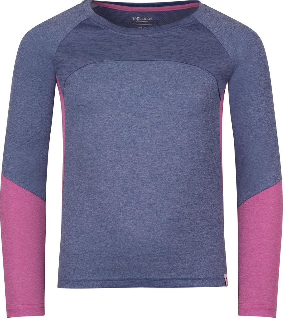 Trollkids Mädchen Seiland Langarmshirt violet blue 164