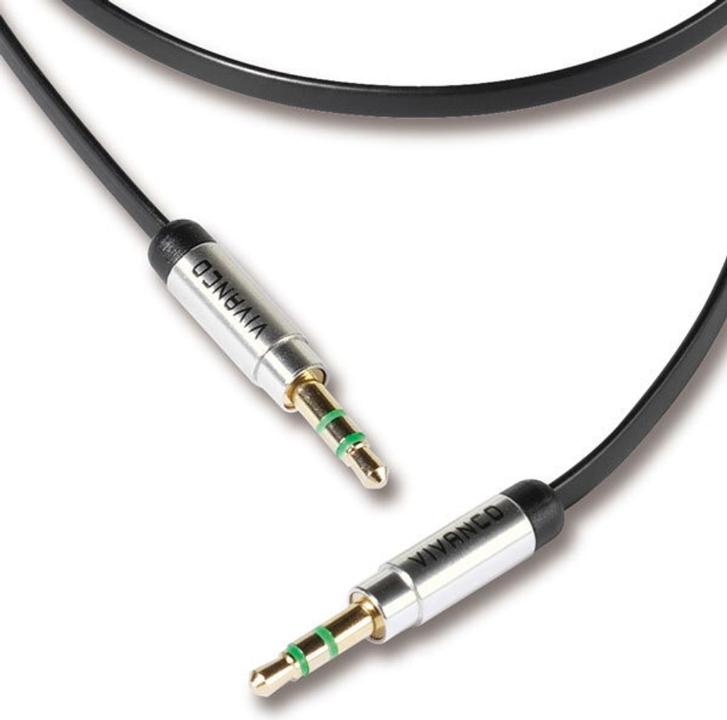 ViVanco 3,5MM GSMF Connect - Flachbandkabel, 3,5