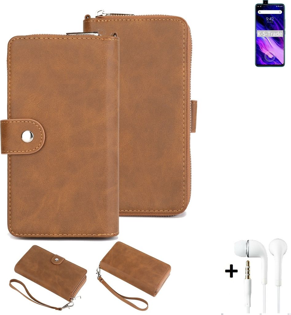 K-S-Trade 2in1 Handyhülle kompatibel mit UMIDIGI S5 Pro + Kopfhörer Schutzhülle & Portemonnee Schutzhülle Tasche Handytasche Case Etui Geldbörse