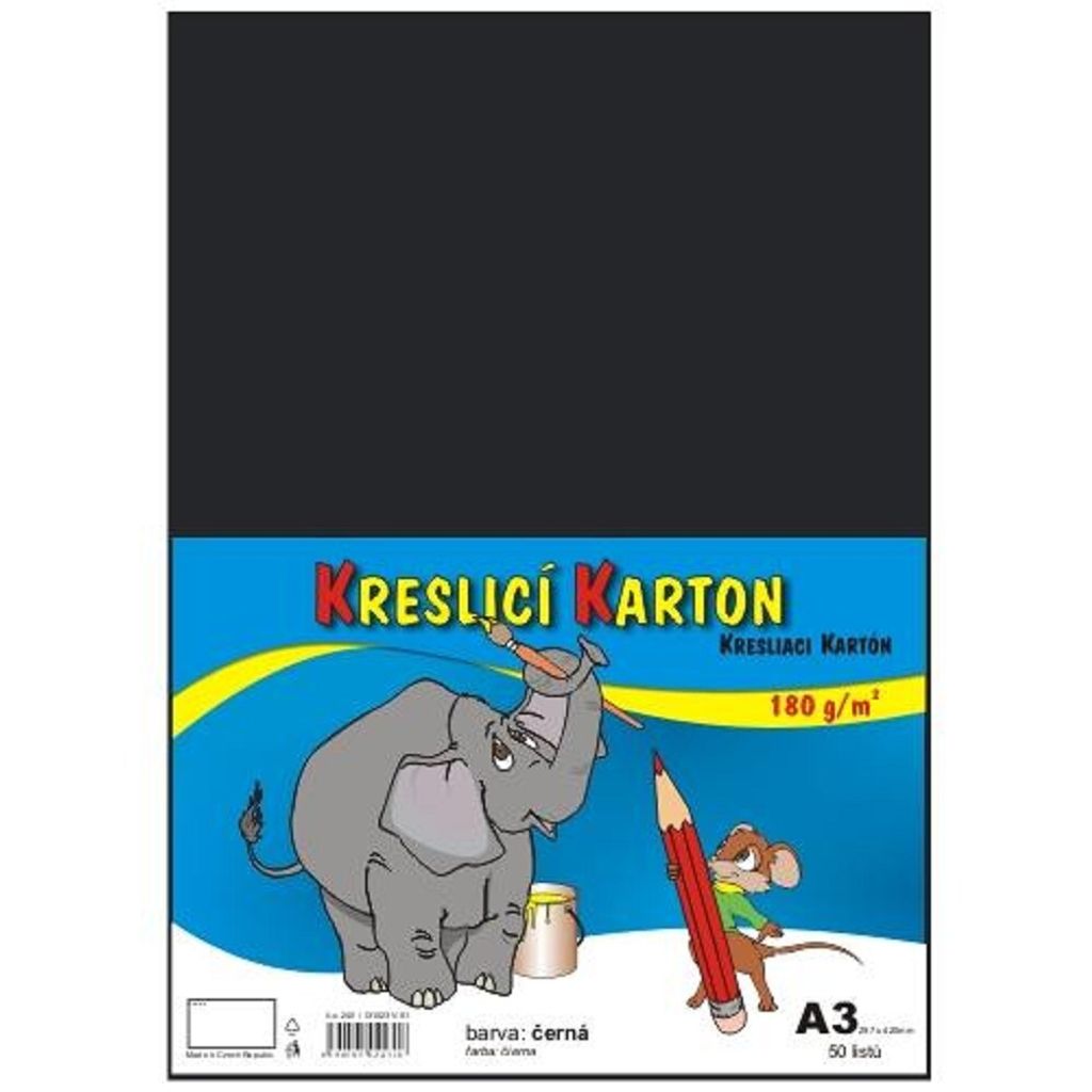Carton à dessin A3, 180 g, noir, 50 pièces Image du produit 