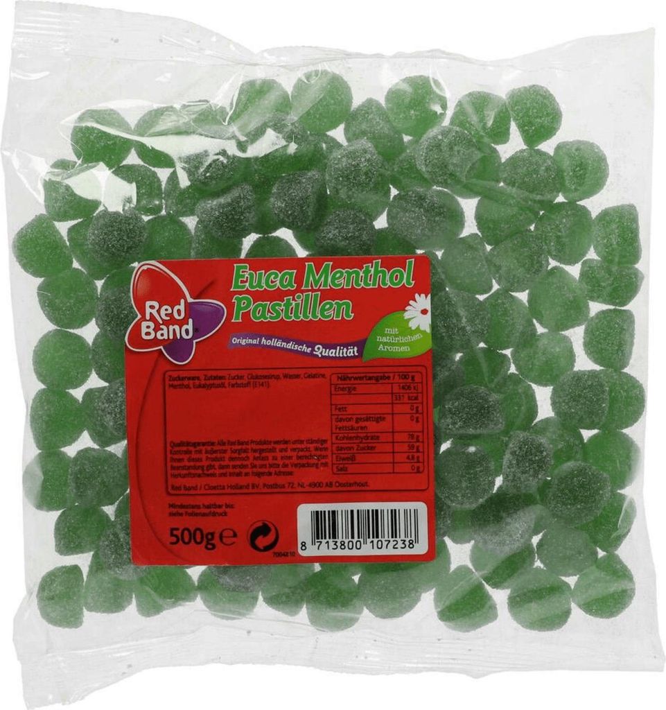 Red Band Euka Menthol Pastillen 500g, 12 Beutel Produktbild 