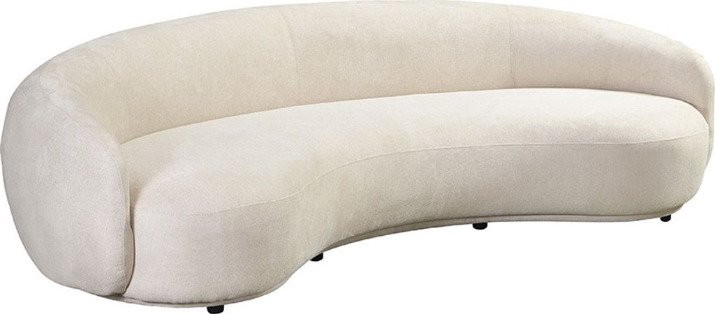 HOME DELUXE - Sofa CASARA 258 x 128 x 72 cm - Webstoff Beige I Modernes Wohnzimmer Sofa, 3 - Sitzer