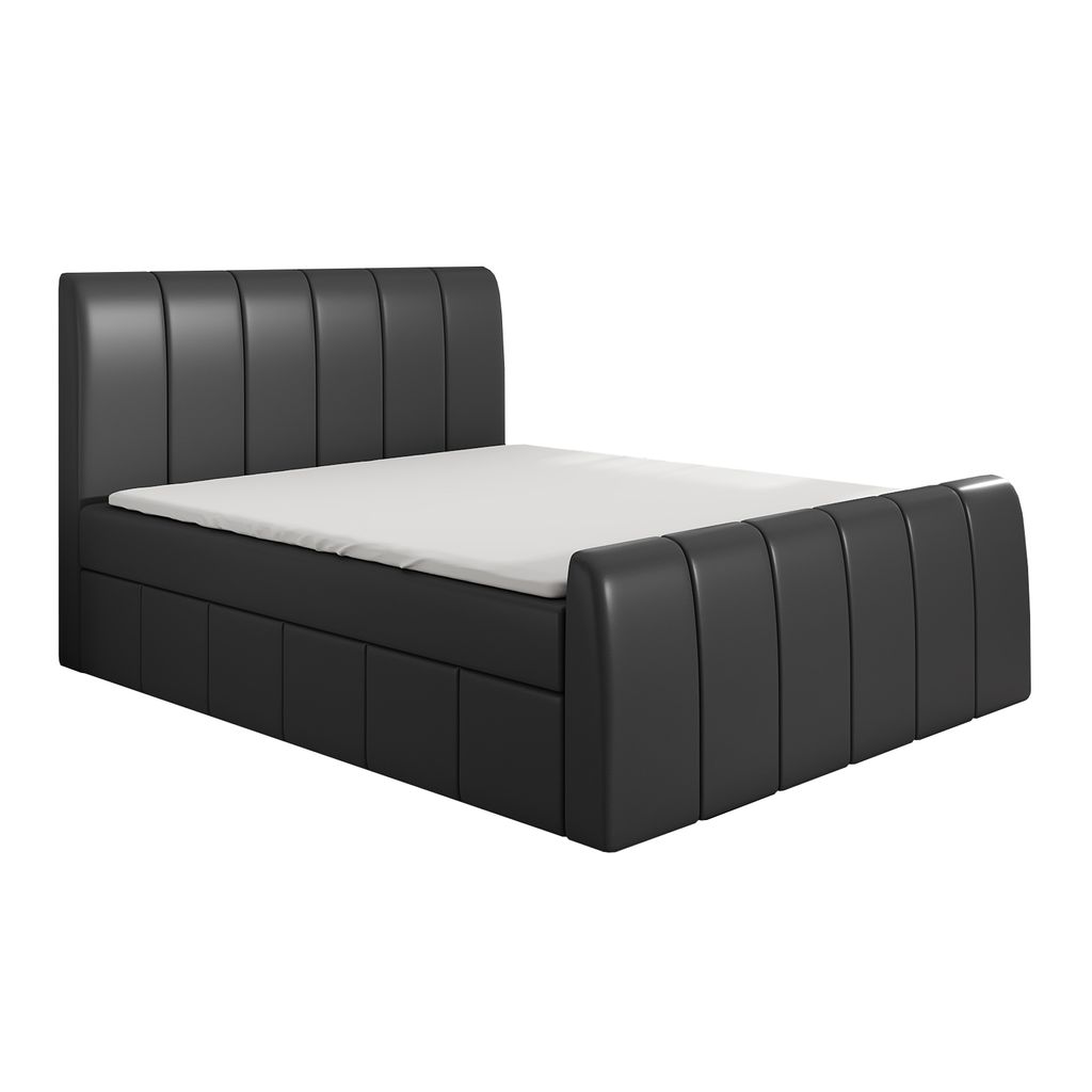 Boxspringbett JON 140 x 200 mit 2 Bettkästen, Produktbild 