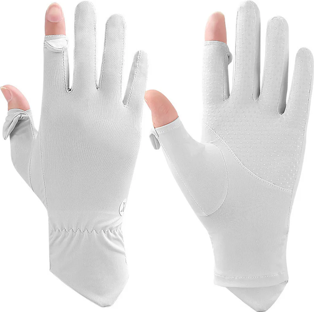 Guanti Freschi INF in Seta Ghiacciata Grigio - Taglia Unica Prezzo Shock