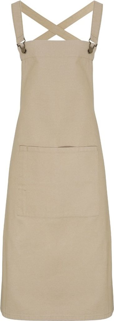 Premier Baristaschürze mit Latz und überkreuzten Trägern hinten PC3618 (Einheitsgröße) (Khaki)