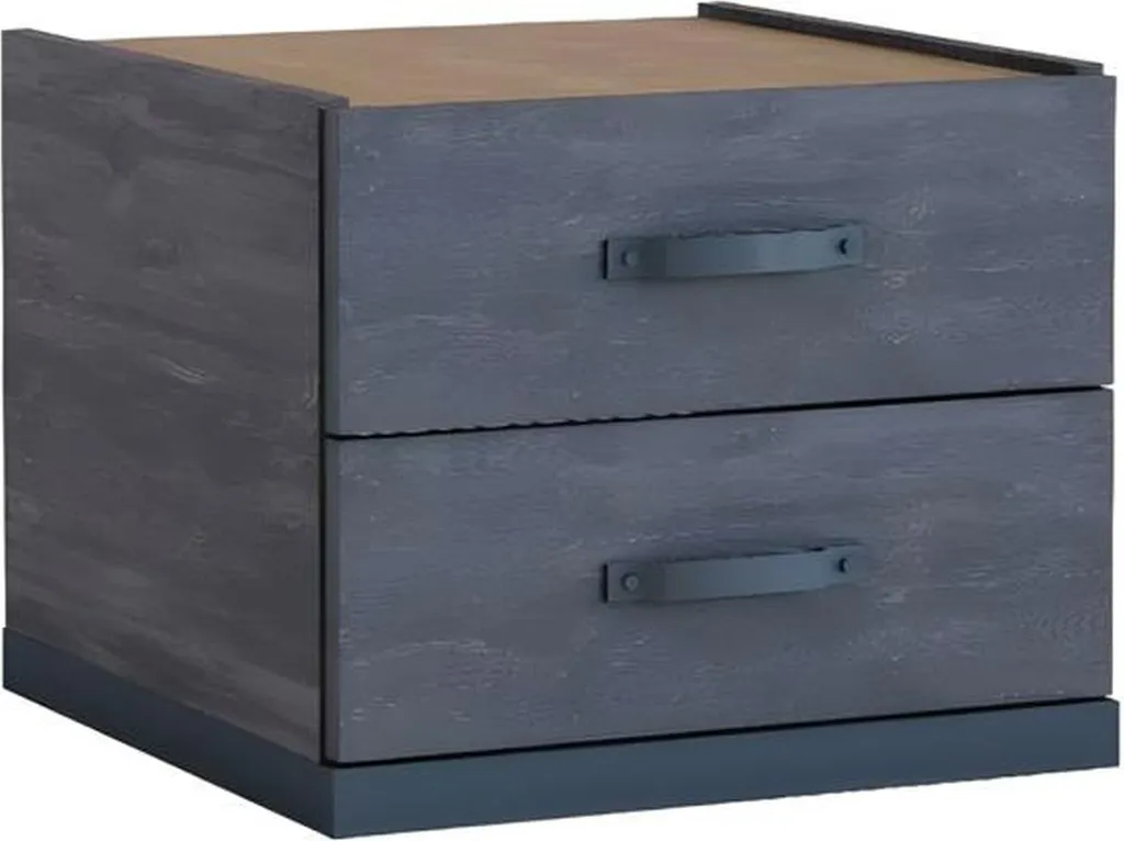 Table de chevet grise bois stable et robuste pour petit espace nuit
