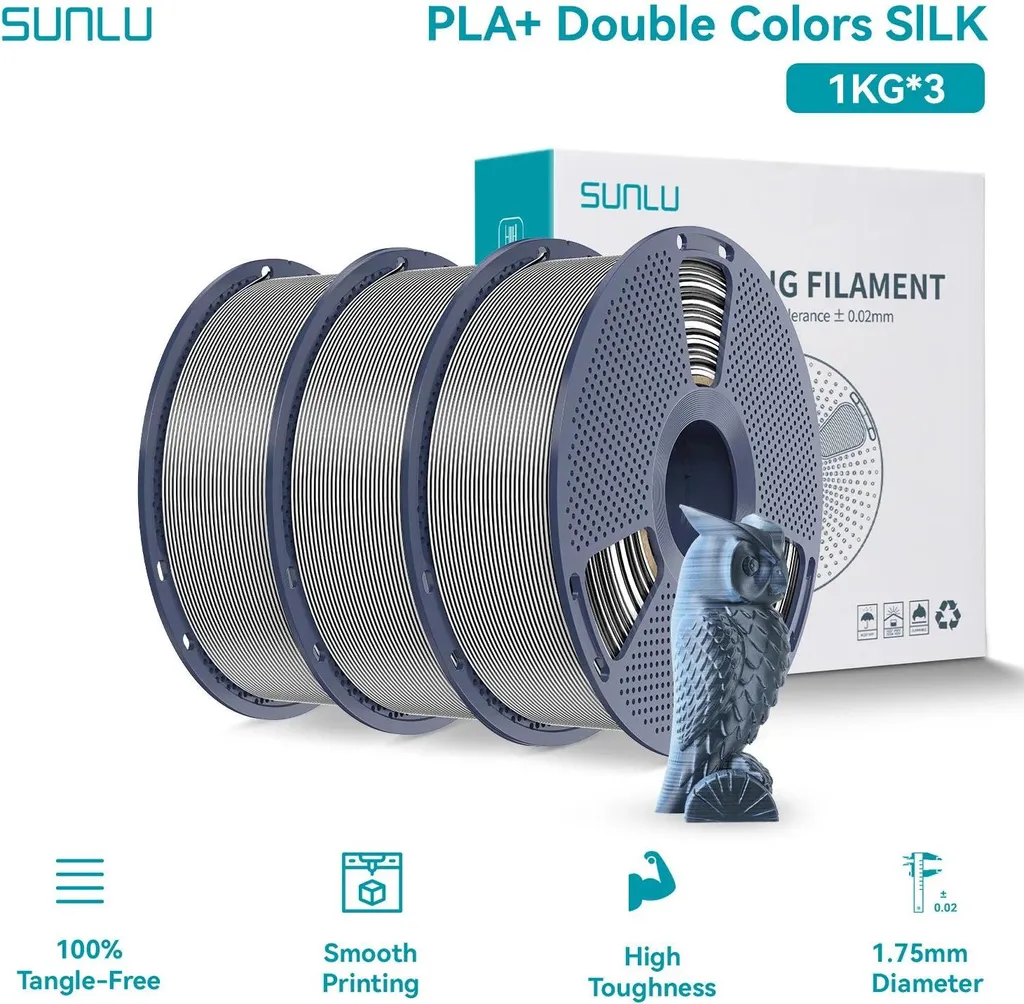 Filamento 3D Dual-Color Bianco/Nero 1.75mm - Resistenza Flessibile - 2