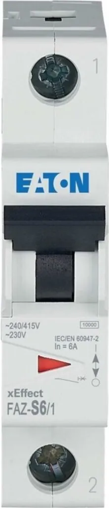 Disjoncteur miniature Eaton FAZ-S6/1 type A 278610 unipolaire 6A
