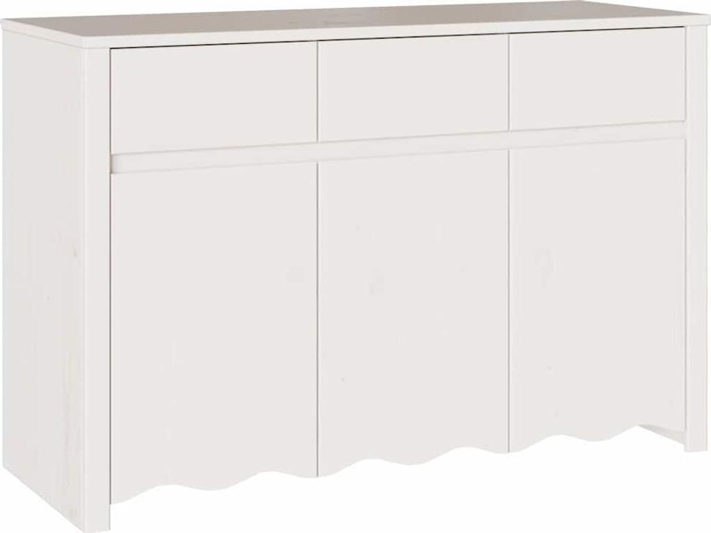 "Sale 2026" Sideboard Drammen Weiß 114 x 43 x 75,5 cm Massivholz Kiefer - Cloris DesignMöbel 9149677
