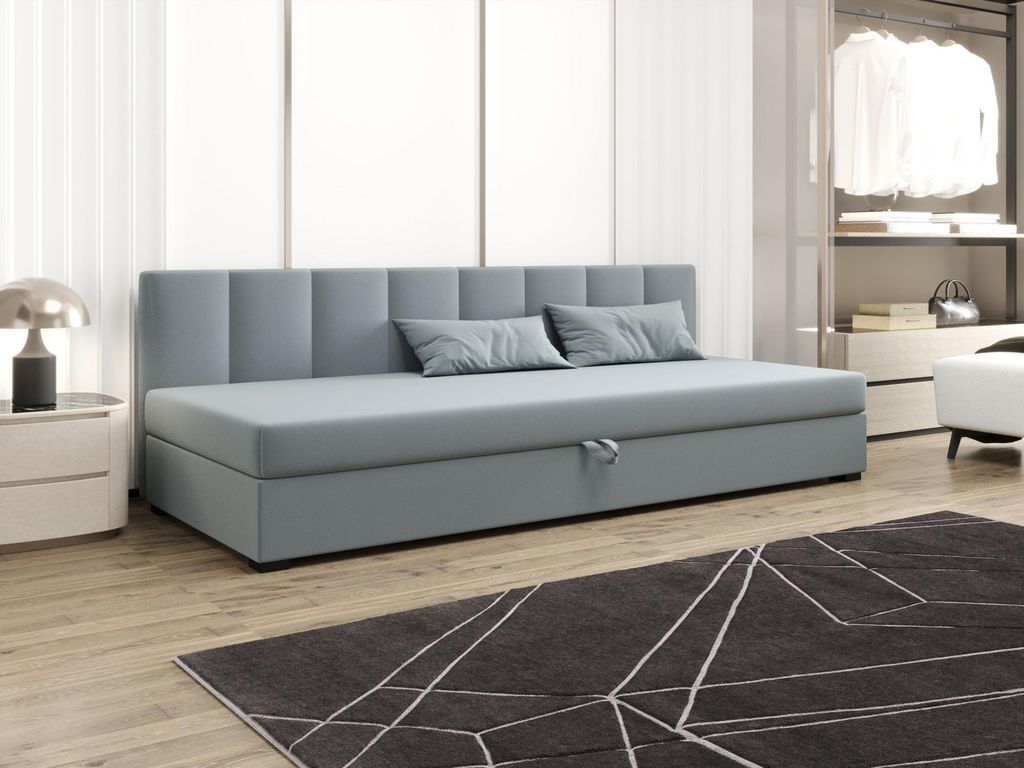 Einzelbett 100x195 MANKA BIZ 2 - blaugrau