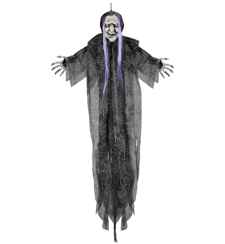 Halloween Hexe zum Aufhängen 110cm – Halloween Deko Figur Produktbild 