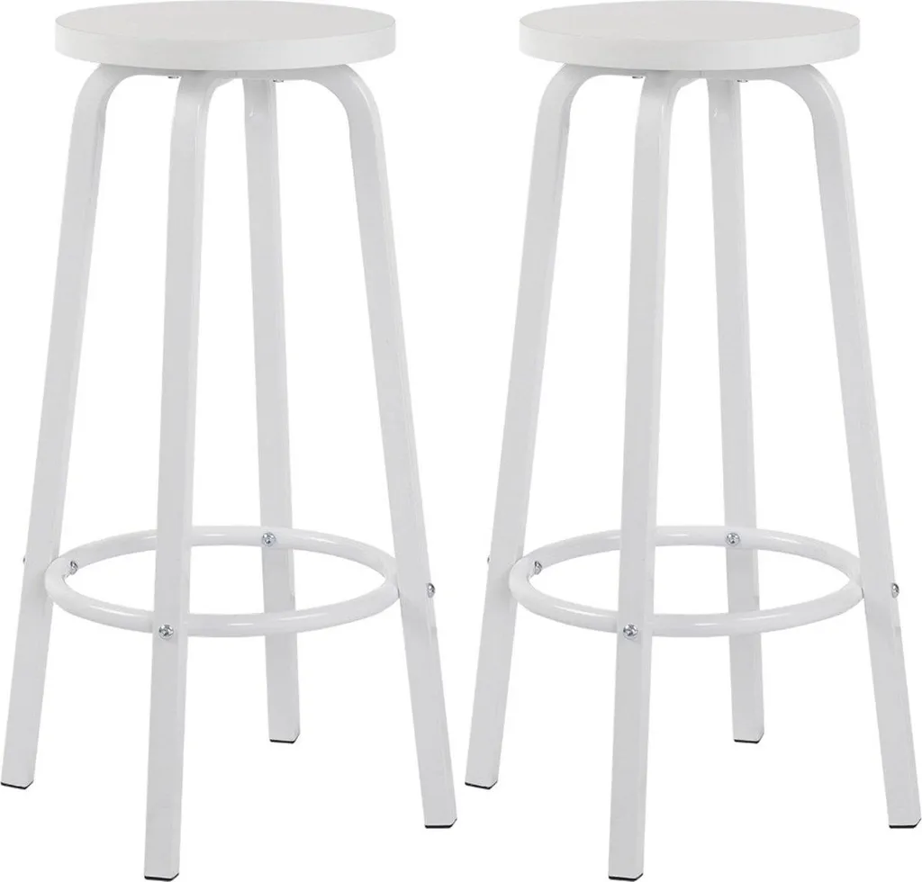 Sgabelli Bar Bianco DeLuxus Happyment 72cm | Arreda con Stile a Natale