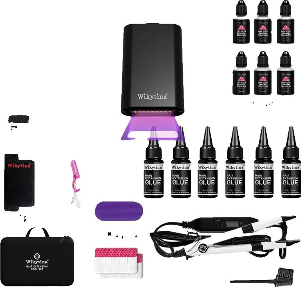 Machine à extension de cheveux professionnelle et kit complet de pose KIT-3
