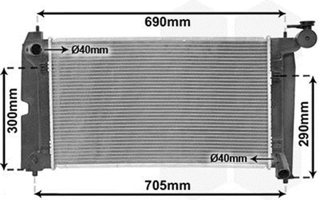 Van Wezel Motorkühler für Toyota Avensis Corolla