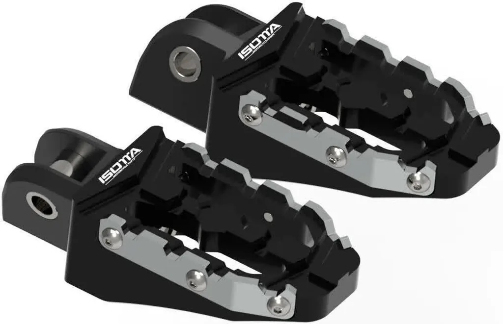 Repose-pieds moto Enduro ISOTTA réglables noirs pour modèles BMW GS