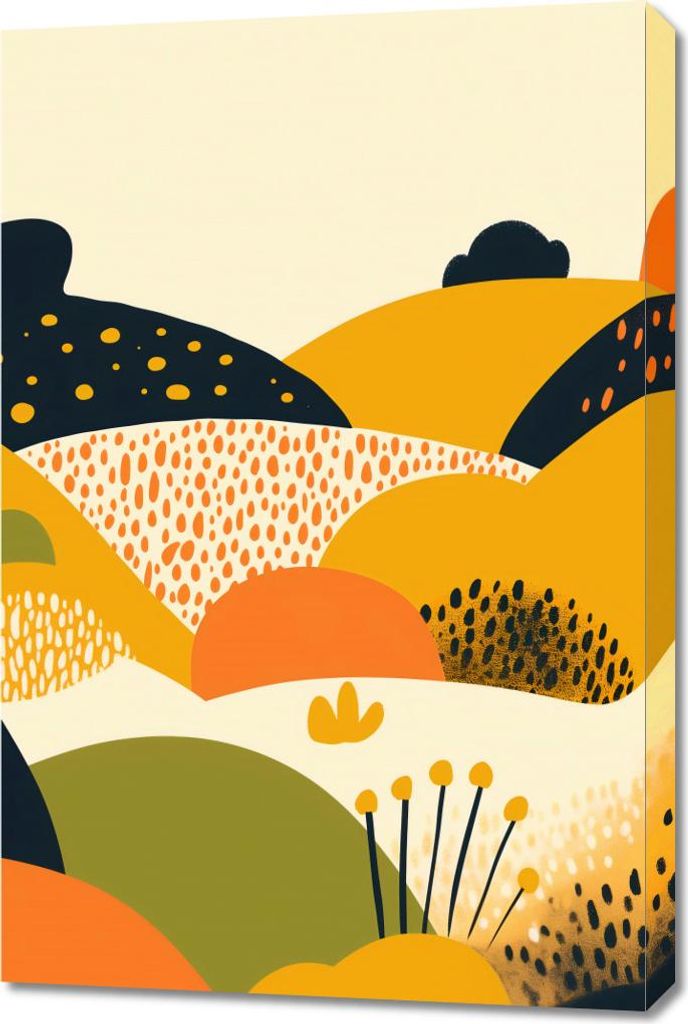 Bild 60x90cm Landschaft in Sonnentönen