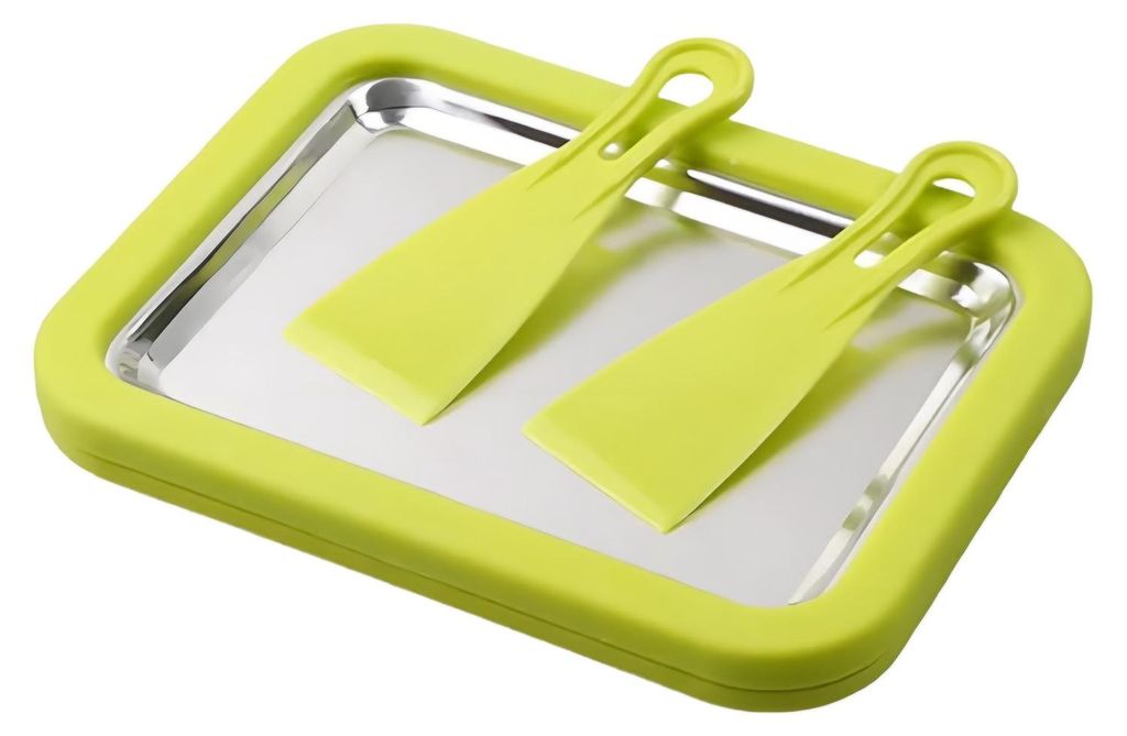Eiscremerollenmaschine aus Edelstahl – DIY-Joghurt- und Sorbetmaschine – Nicht-elektrischer Dessertbereiter für Zuhause