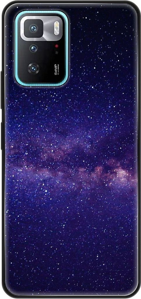 König Design Hülle kompatibel mit Xiaomi Poco X3 GT Kunststoff Soft Handyhülle - Handy Case Sternenhimmel