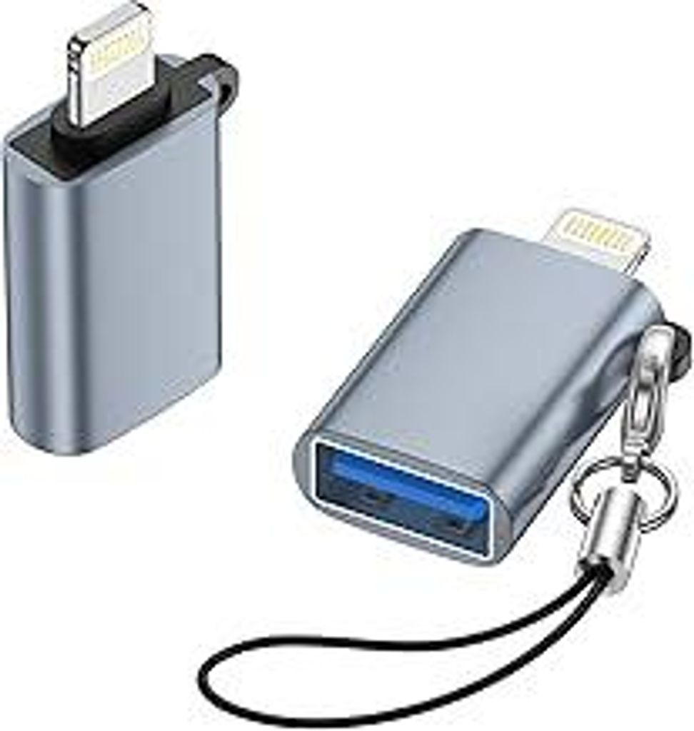 Gaef Lightning auf USB Adapter, 2Pack USB Stick Lightning Adapter für iPhone 14 13 12 11 Pro Max/i-Pad, iPhone USB 3.0 OTG Adapte Unterstützt U-D...