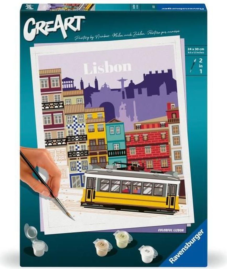 Malen nach Zahlen Erwachsene, CreArt Lissabon, 24x30 cm, Ravensburger