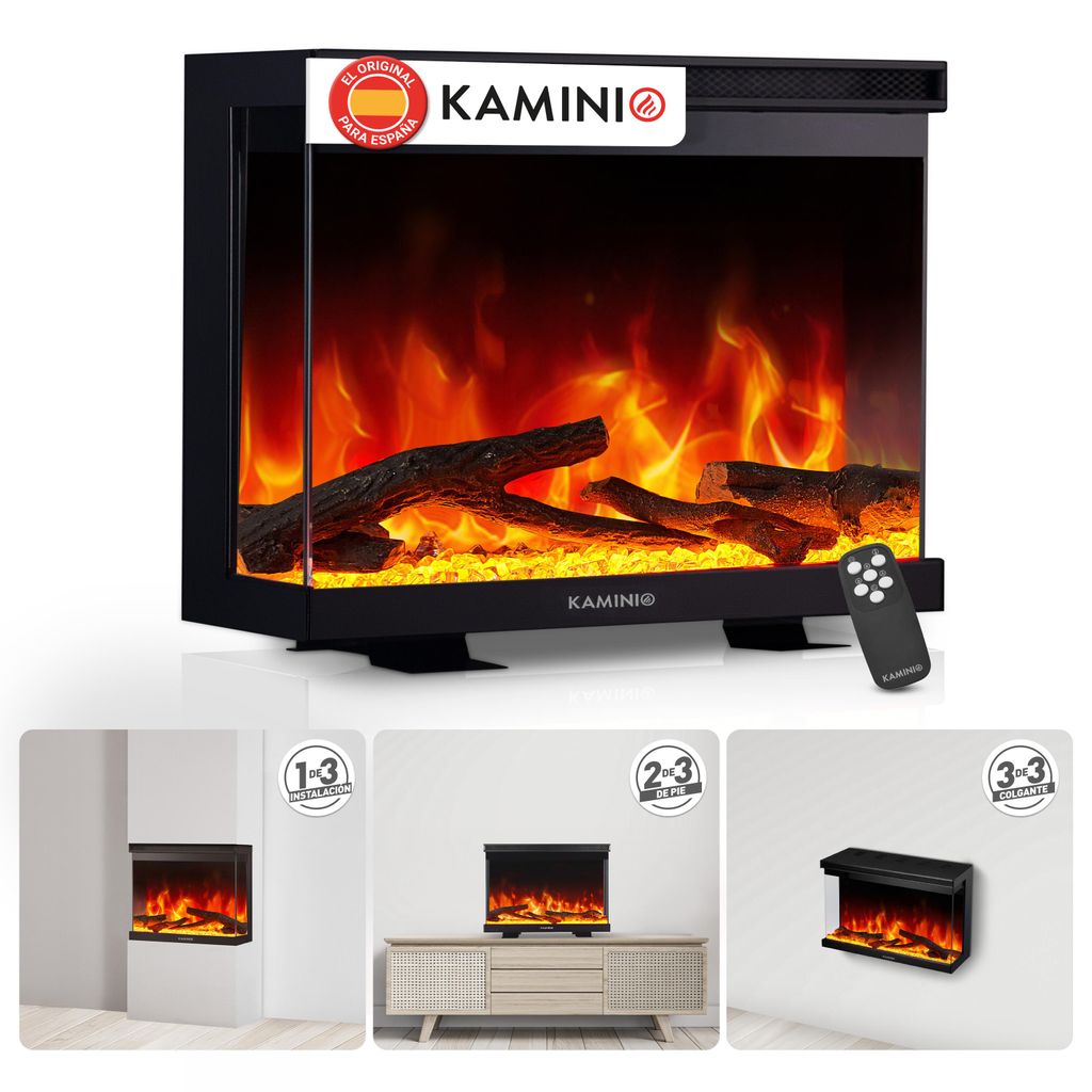 KAMINIO Chimenea eléctrica LEA: Chimenea eléctrica 3 en 1 Imagen del producto  Imagen generada por IA