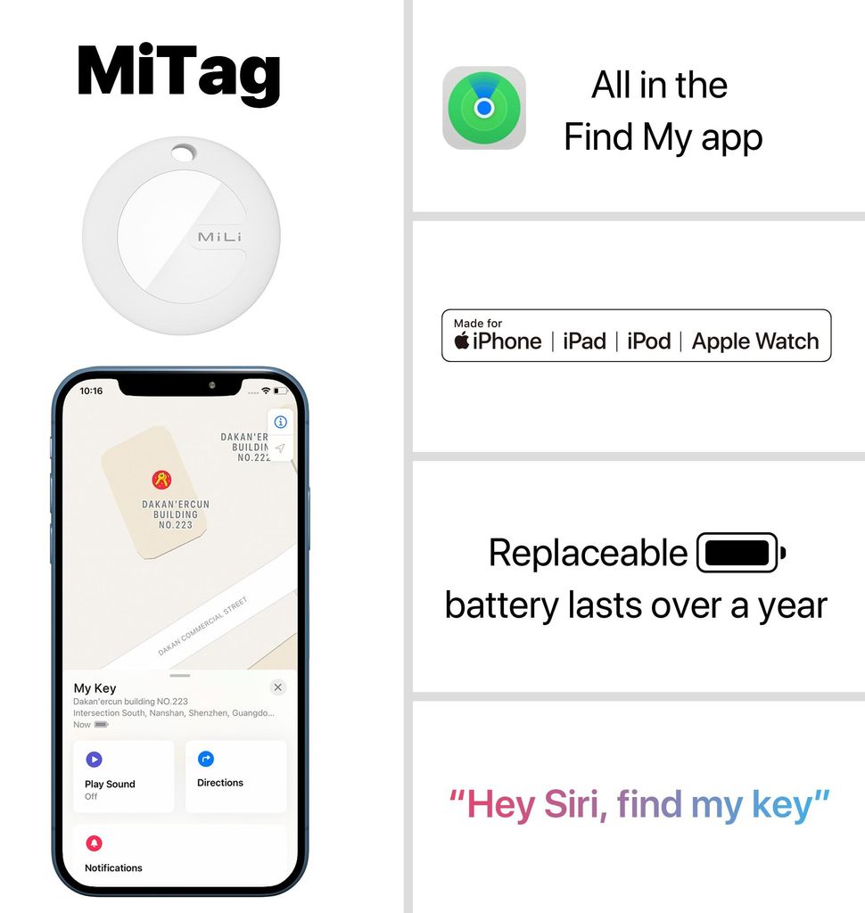 ultron MiTag  Apple,1 pièce blanc Image du produit 